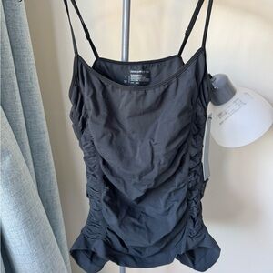 Navy Ruched Women's Top